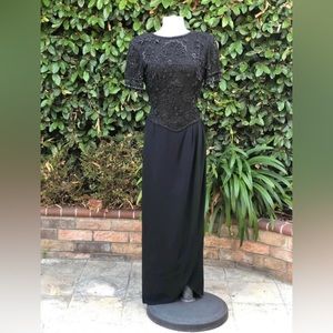 Victoria Royal Ltd black beaded dress size 10